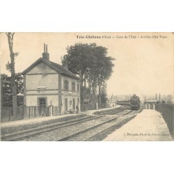60 TRIE-CHÂTEAU. Arrivée d'un Train en Gare de l'Etat 1929
