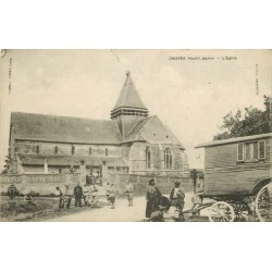 52 DROYES. L'Eglise, Militaires et Roulottes de Bohémiens