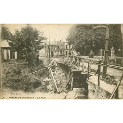 59 FRESNES-SUR-ESCAUT. Le Pont provisoire 1923