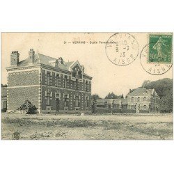 carte postale ancienne 02 VERVINS. Ecole Communale 1923