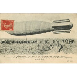 TRANSPORTS. Le Ballon dirigeable " LA VILLE DE PARIS " à Deutsch construit par Surcouf 1907