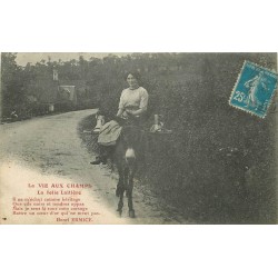14 CORMOLAIN. La Jolie Laitière sur son âne 1922