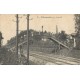 93 VILLEMOMBLE. La Passerelle bien animée vers 1909