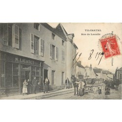21 TILCHATEL. Attelage devant commerce Lieutet rue de Lavalle 1909