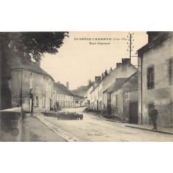 21 SAINT-SEINE-L'ABBAYE. Rue Carnot avec troupeau de Moutons 1914