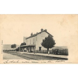 21 VITTEAUX. La Gare avec Porteur de bagages 1905