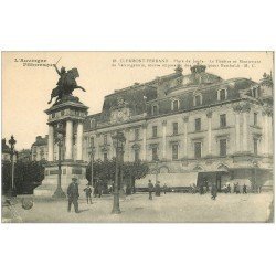 carte postale ancienne 63 CLERMONT-FERRAND Lot 10 Cpa. Théâtre Vercingétorix Place Jaude, Portes Eglises et Cathédrales...