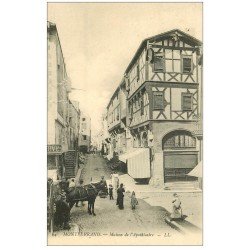 carte postale ancienne 63 CLERMONT-FERRAND. Attelage Maison de l'Apothicaire