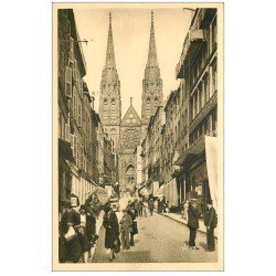carte postale ancienne 63 CLERMONT-FERRAND. Cathédrale Rue des Gras