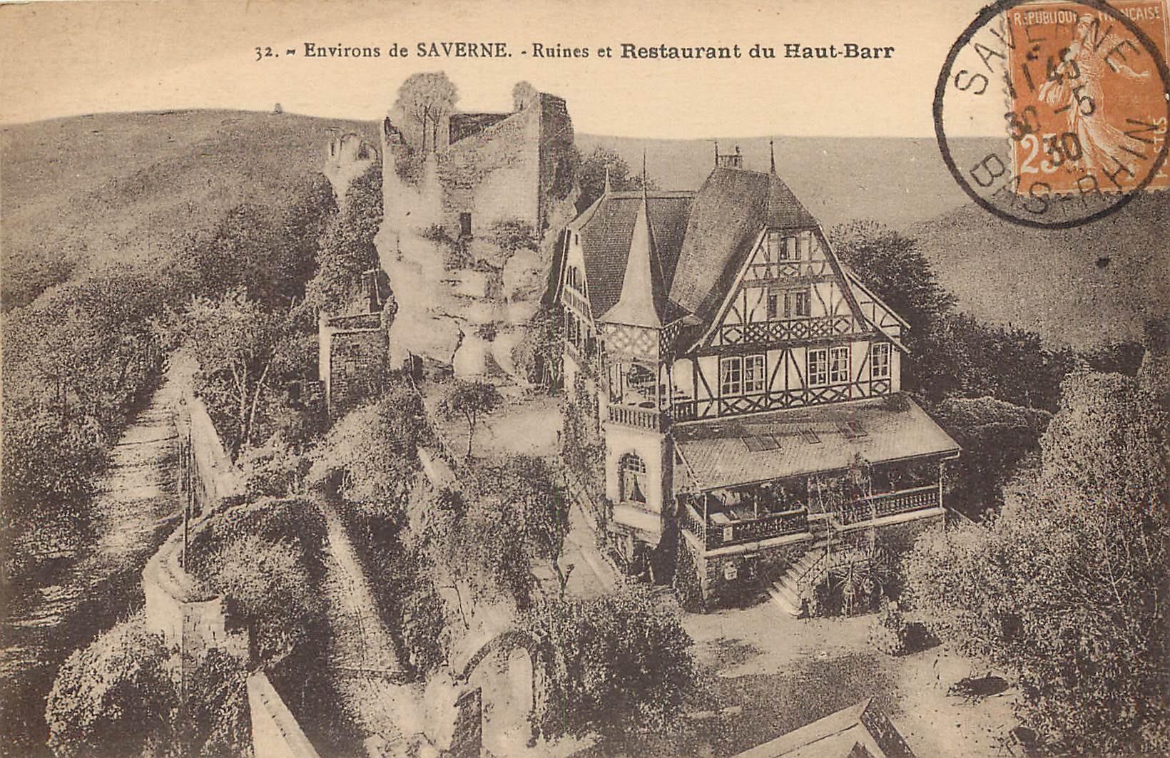 67 SAVERNE. Restaurant du Haut-Barr 1930