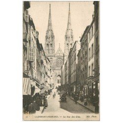 carte postale ancienne 63 CLERMONT-FERRAND. La Rue des Gras