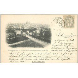 carte postale ancienne 63 CLERMONT-FERRAND. Les Quatre Routes 1903