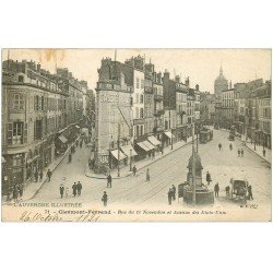 carte postale ancienne 63 CLERMONT-FERRAND. Rue 11 Novembre et Avenue des Etats-Unis 1921