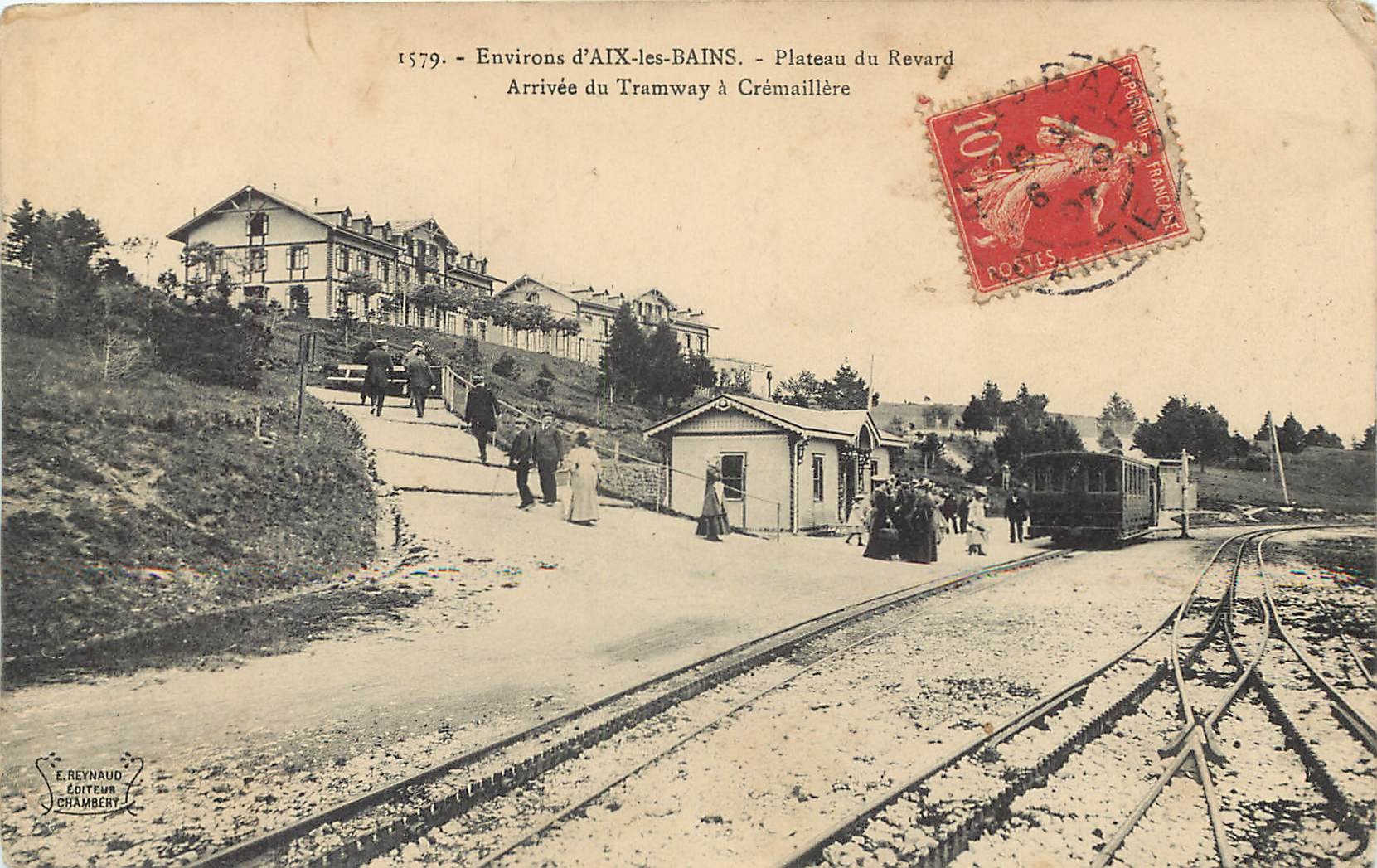 73 PLATEAU DU REVARD. Arrivée du Tramway à Crémaillière 1907