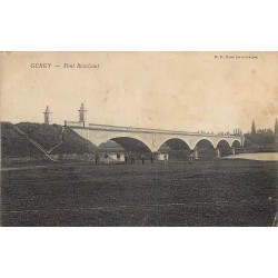 (71) GERGY. Pont Boucicaut avec Militaires 1907