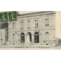 (21) SOMBERNON. Hôtel de Ville et Monument Spuller 1917