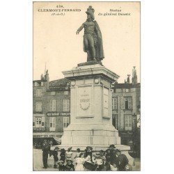 carte postale ancienne 63 CLERMONT-FERRAND. Statue Desaix. Tampon Militaire