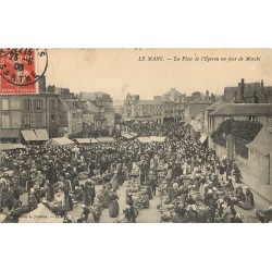 72 LE MANS. Jour de Marché Place de l'Eperon 1908