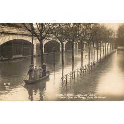 PARIS 12 Inondations 1920. Quai de Bercy et Pont National 1922