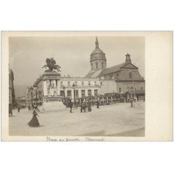 carte postale ancienne 63 CLERMONT-FERRAND. Tramway petit train Place de Jaude