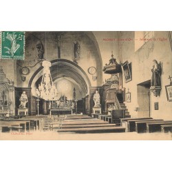 (21) MOREY. Intérieur de l'Eglise colorisé 1909
