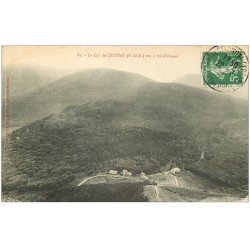 carte postale ancienne 63 COL DE CEYSSAT. Vue à vol d'Oiseau 1913