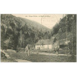 63 GORGES D'AVEZE. Le Moulin de Dufaux. Tampon 1906 mais verso vierge