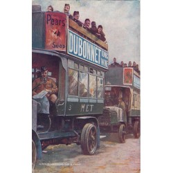PUBLICITE. Autobus londoniens sur le Front publicité " DUBONNET "