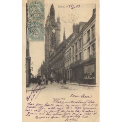 59 DOUAI. Hôtel de Ville et " A Jeanne d'Arc " magasin de corsets 1909