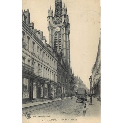 59 DOUAI. Chapellerie Lecerf Rue de la Mairie 1914