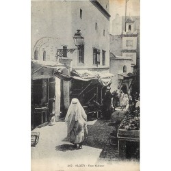 ALGER. Rue Kléber femme voillée 1930