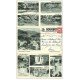 carte postale ancienne 63 LA BOURBOULE. Carte lettre dépliant triple 1955