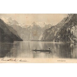 ALLEMAGNE. Königsee avec Pêcheurs vers 1900