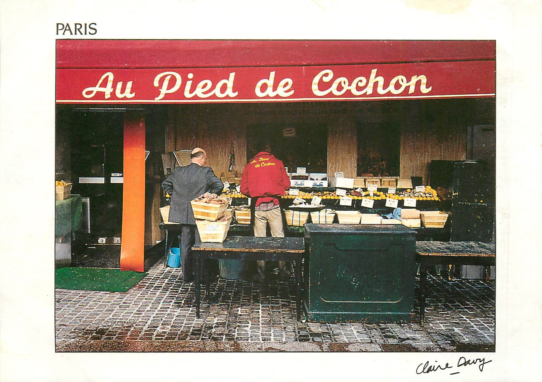 Photo Cpsm Cpm grand format Commerces " AU PIED DE COCHON " Restaurant à Paris