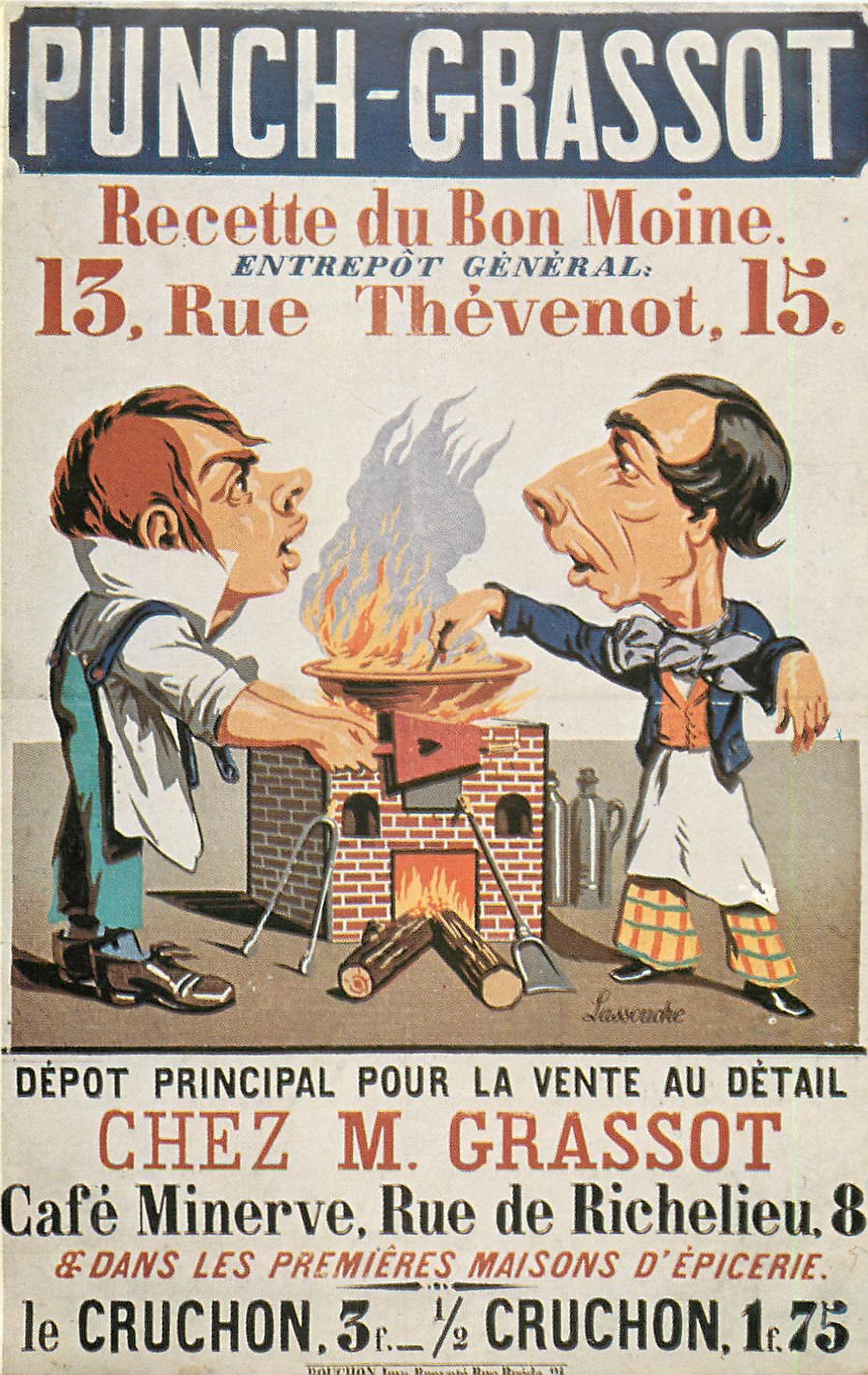 Publicité " PUNCH GRASSOT " recette au 13 rue Thévenot