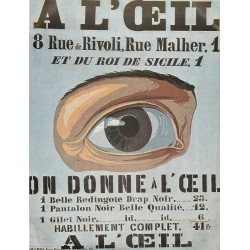 Publicité " A L'OEIL " vêtements rue de Rivoli et Malher