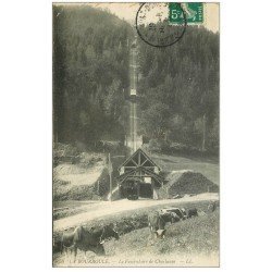 carte postale ancienne 63 LA BOURBOULE. Funiculaire de Charlanne et Vaches vers 1911