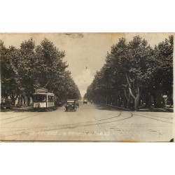 13 MARSEILLE. Photo cpa Tramway et voitures sur la Promenade du Prado