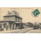 14 PONT-L'EVÊQUE. La Gare au passage du Train Rapide Paris-Trouville 1910