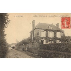 14 LENAULT. Route du Plessis-Grimoult 1912 animation