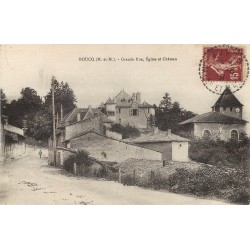 54 BOUCQ. Grande Rue, Eglise et Château 1931