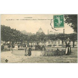 carte postale ancienne 63 LA BOURBOULE. Le Bassin vers 1911 Etablissement Thermal