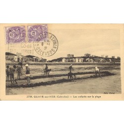 14 GRAYE-SUR-MER. Les Enfants sur la Plage 1931