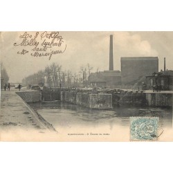 93 AUBERVILLIERS. La 3° Ecluse du Canal 1903