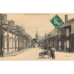 18 BRINON-SUR-SAULDRE. Grande Rue avec attelage de chien