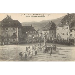 carte postale ancienne 68 MASSEVAUX. Visite du Président de la République en 1916