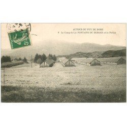 carte postale ancienne 63 LA FONTAINE DU BERGER. Le Camp et le Pariou 1914