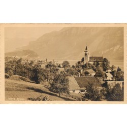 Suisse BRIENZ. L'Eglise et le Village 1929
