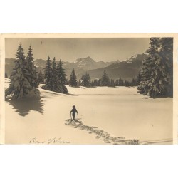 Suisse CRANS SUR SIERRE. Skieur sports d'hiver 1935