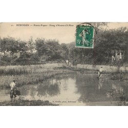 92 ROBINSON. Plessis-Piquet Etang d'Ecoute-s'il-pleut 1914 Pêche aux Grenouilles
